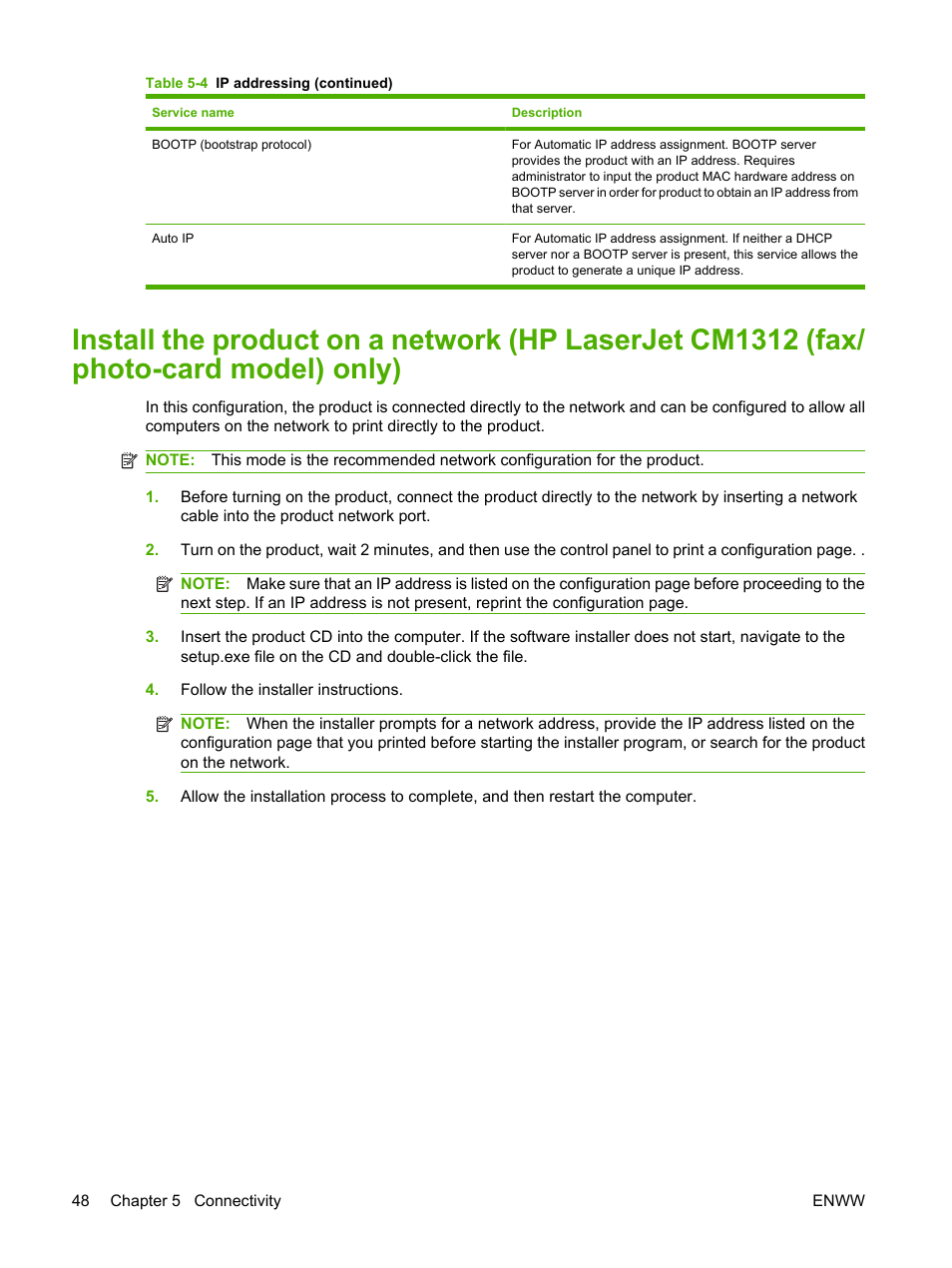 HP CM1312 MFP Series User Manual | Page 60 / 276