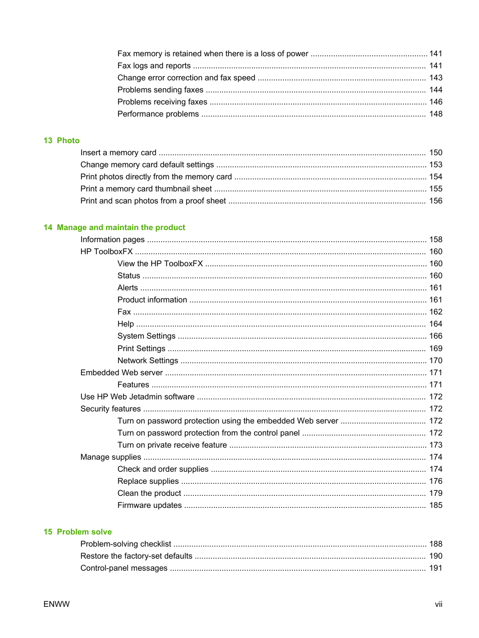 HP CM1312 MFP Series User Manual | Page 9 / 276