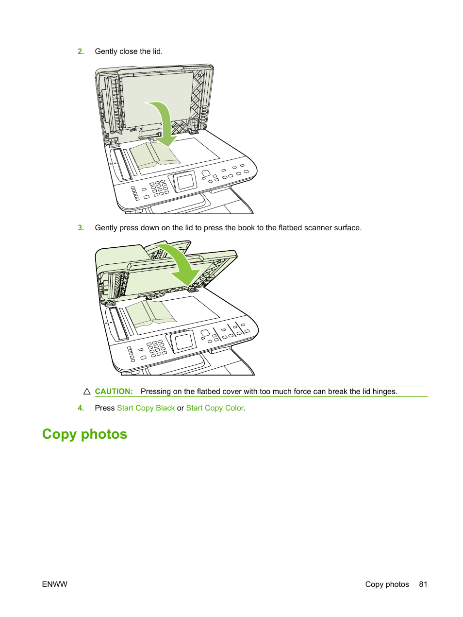 Copy photos | HP CM1312 MFP Series User Manual | Page 93 / 276