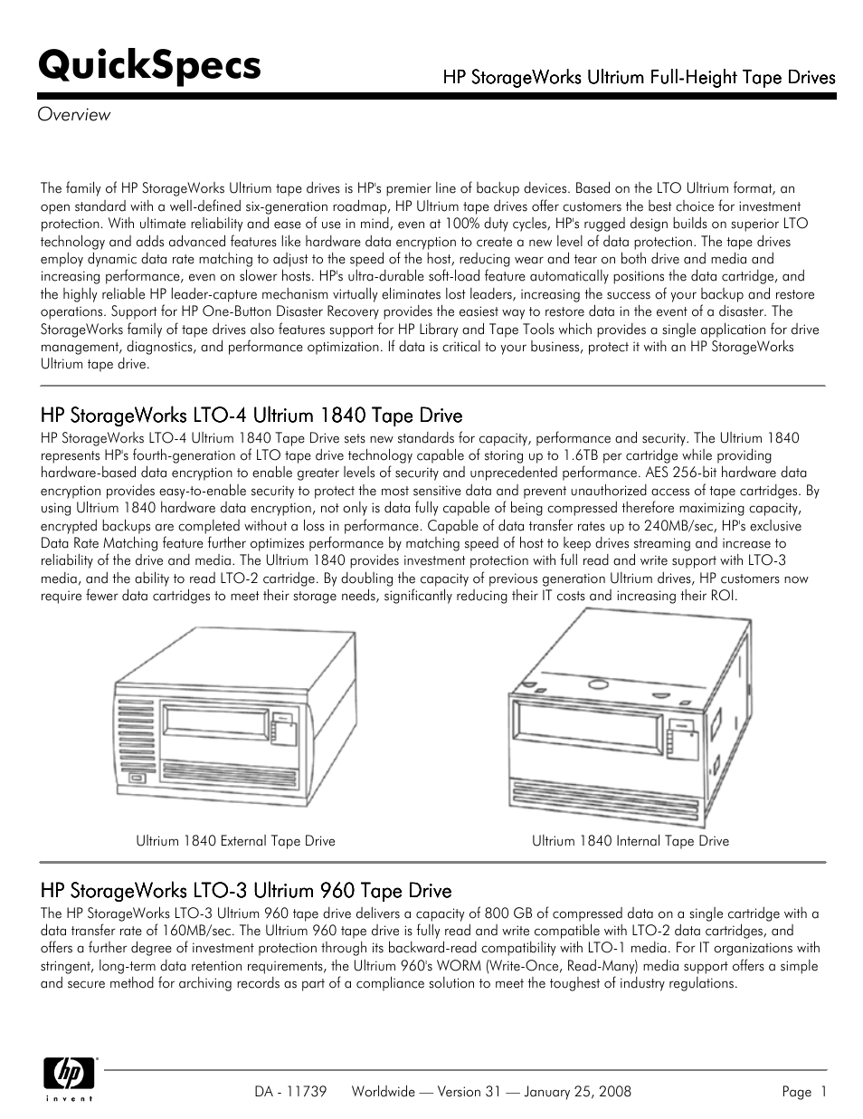 HP LTO-3 960 User Manual | 24 pages