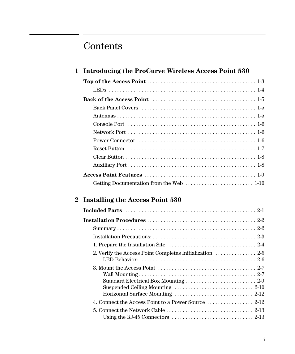 HP PROCURVE 530 User Manual | Page 5 / 114