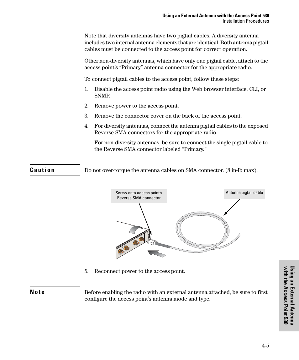 N o t e | HP PROCURVE 530 User Manual | Page 59 / 114