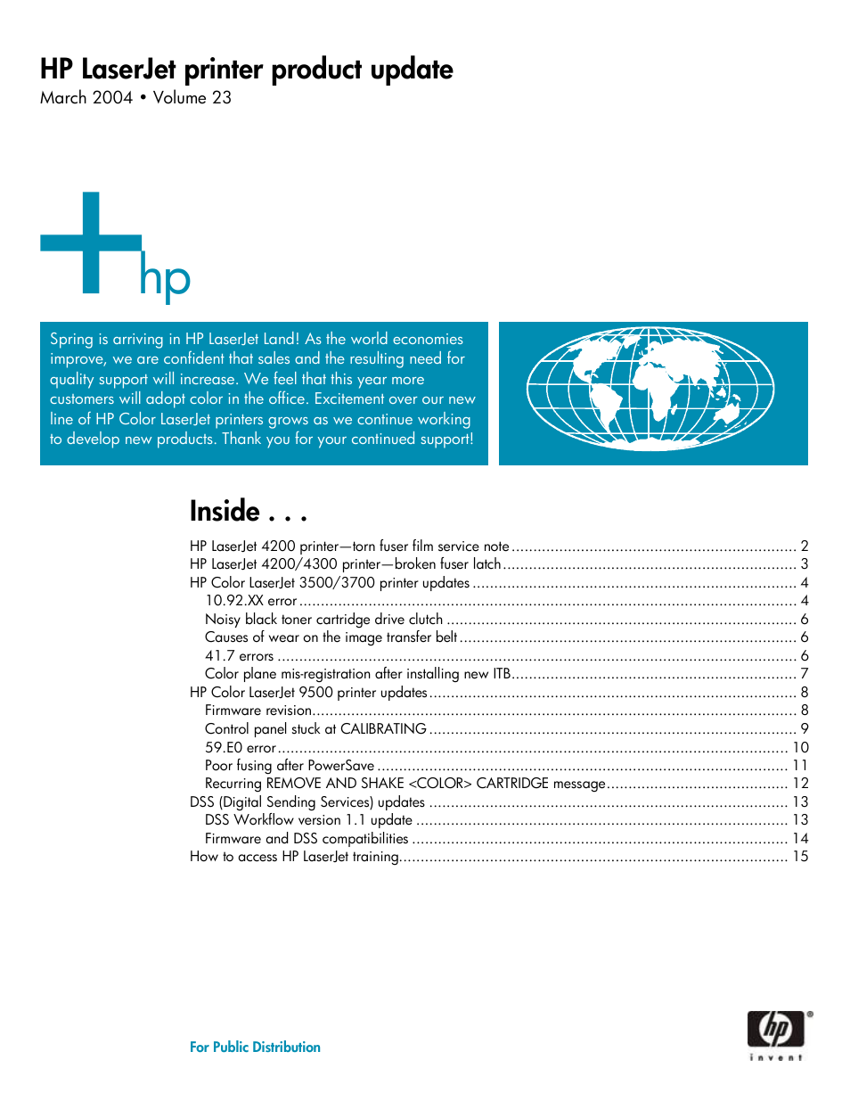 HP Volume 23 User Manual | 16 pages