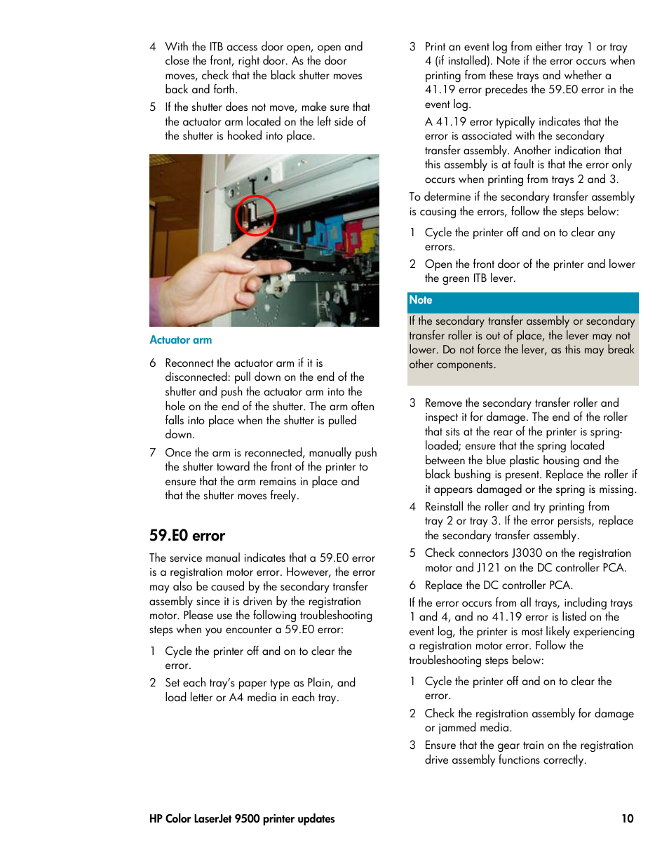 E0 error | HP Volume 23 User Manual | Page 10 / 16