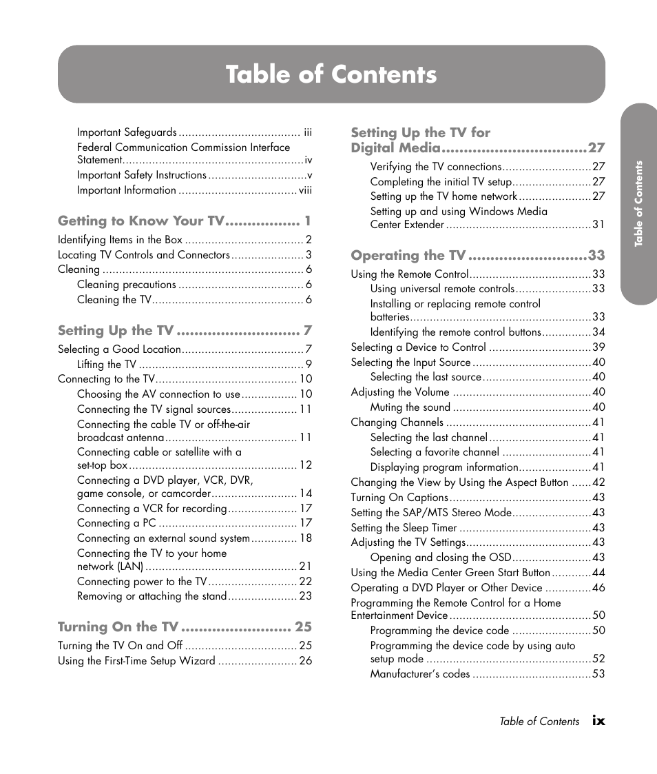 HP 1080p User Manual | Page 10 / 426