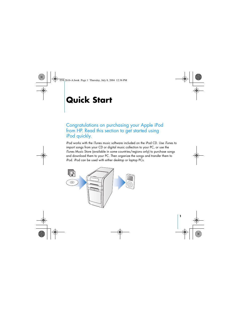 Quick start | HP iPod User Manual | Page 5 / 72