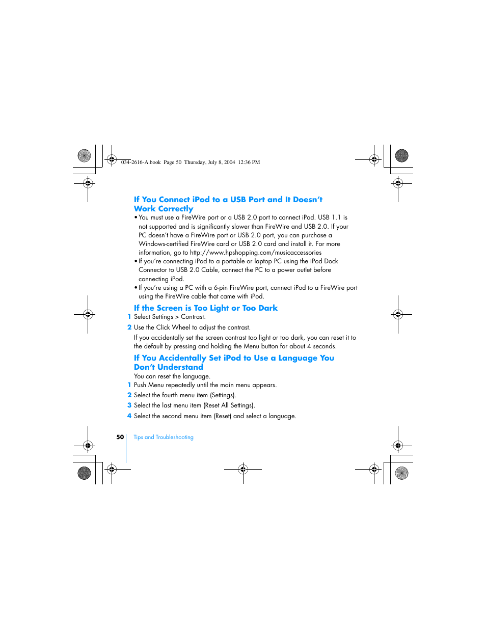 HP iPod User Manual | Page 54 / 72