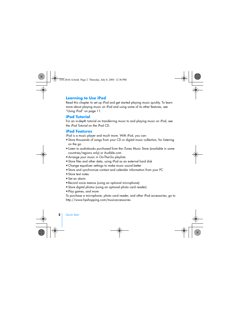 HP iPod User Manual | Page 6 / 72