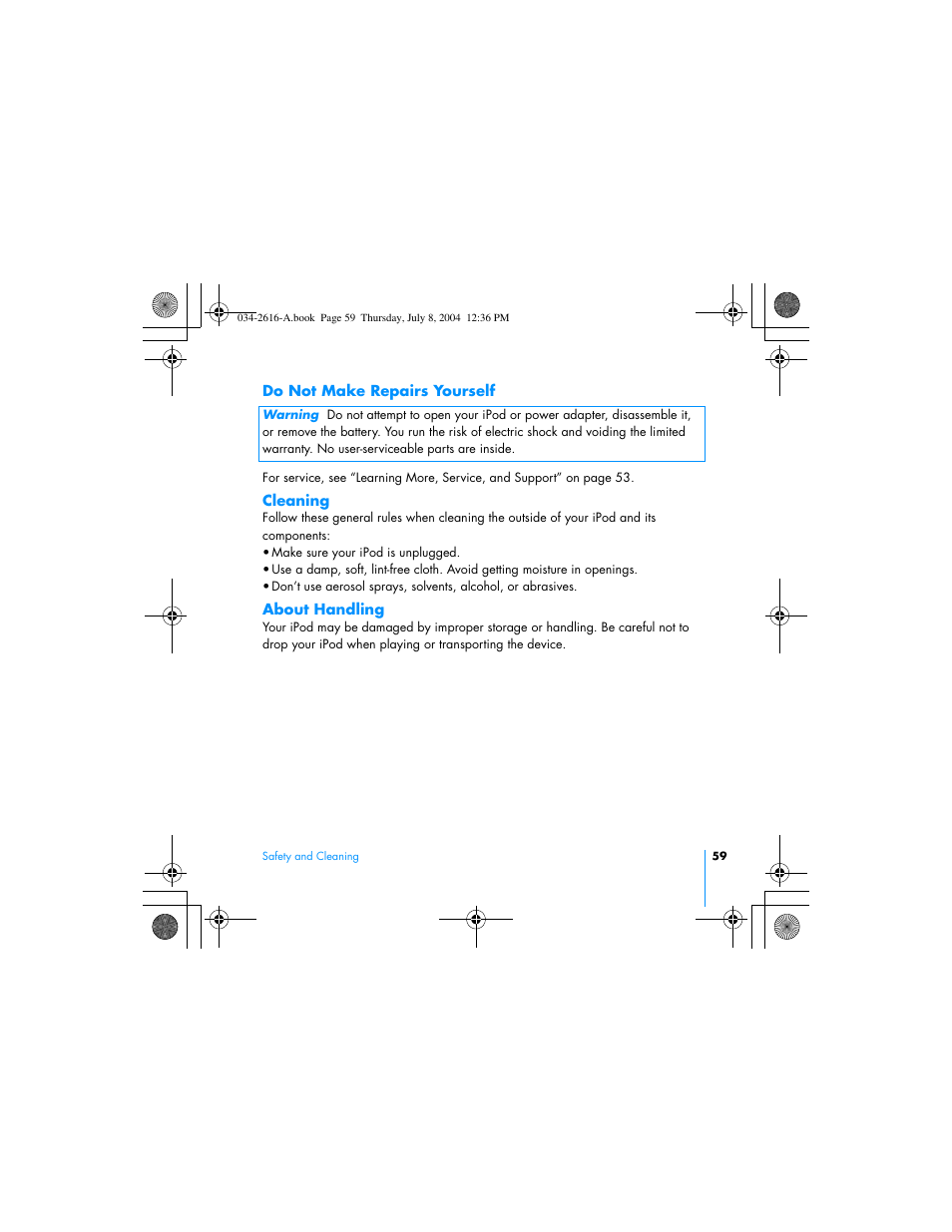 HP iPod User Manual | Page 63 / 72