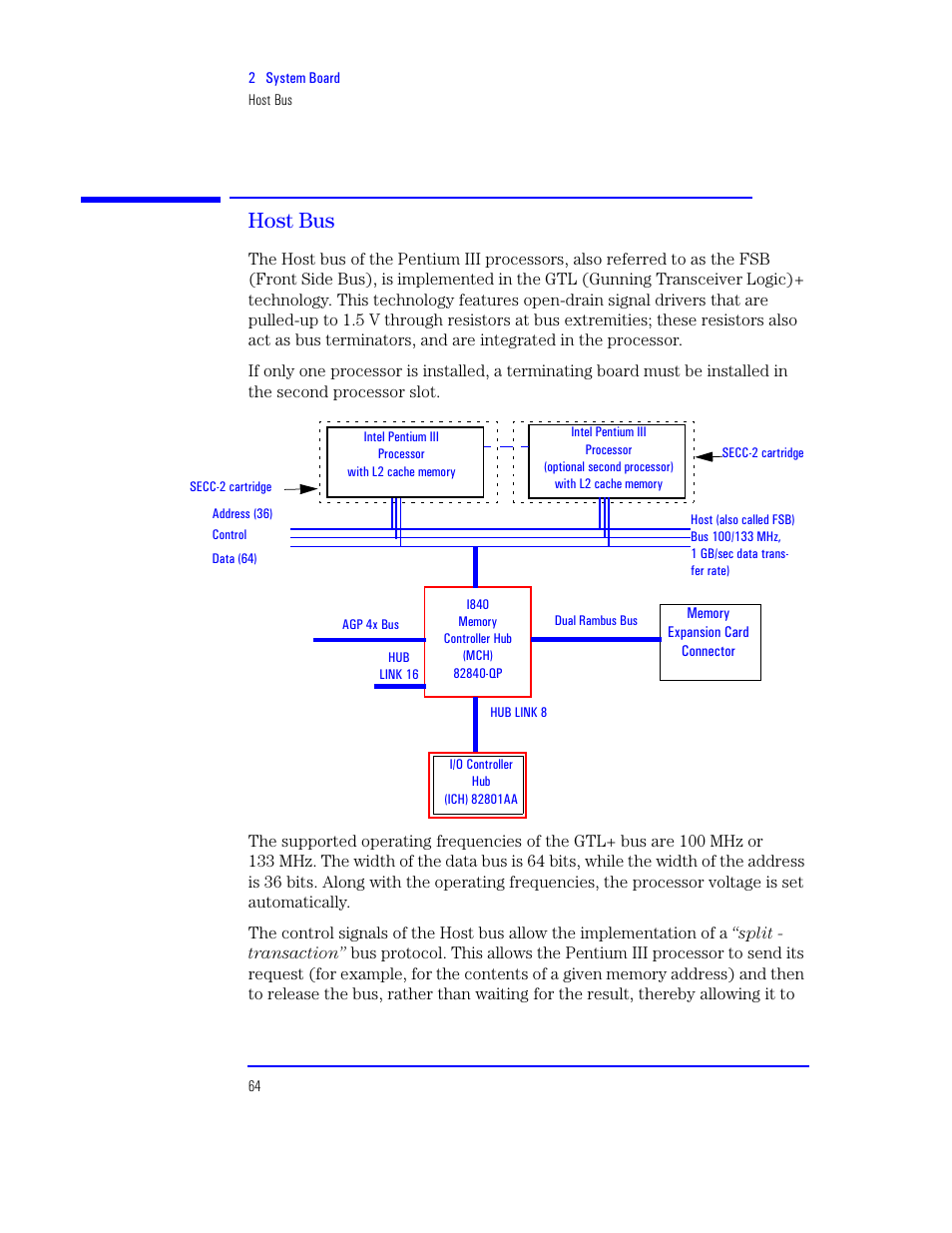 Host bus | HP XU800 User Manual | Page 64 / 140