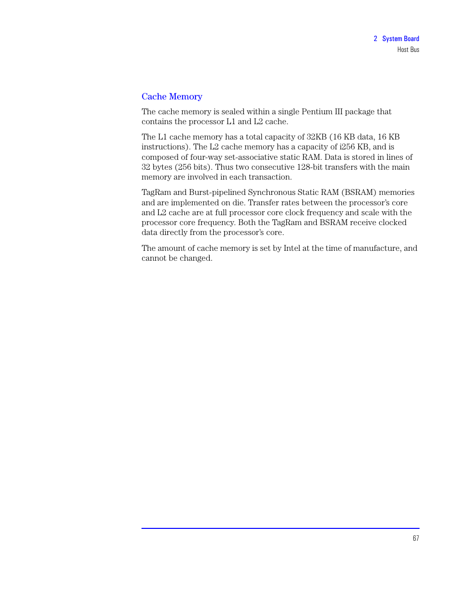 Cache memory | HP XU800 User Manual | Page 67 / 140