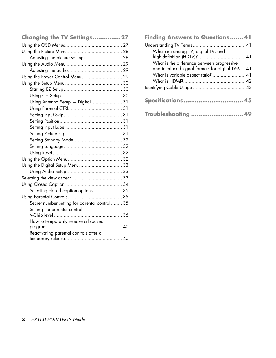 HP LC3760N User Manual | Page 10 / 186