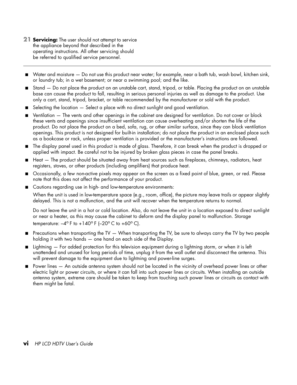 HP LC3760N User Manual | Page 6 / 186