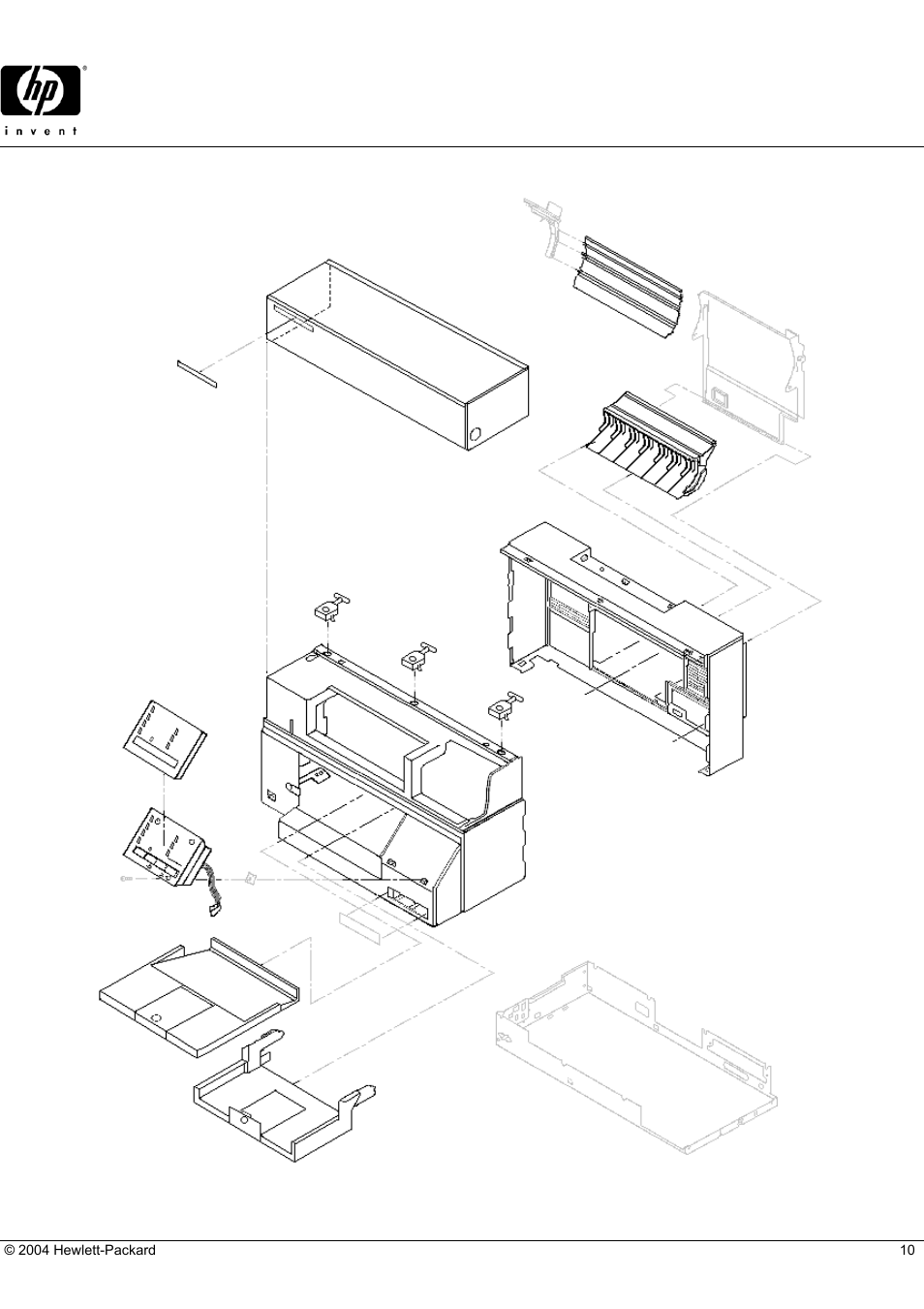 Deskjet 1200c, Hp parts reference guide, External case parts | HP 1200C User Manual | Page 10 / 14