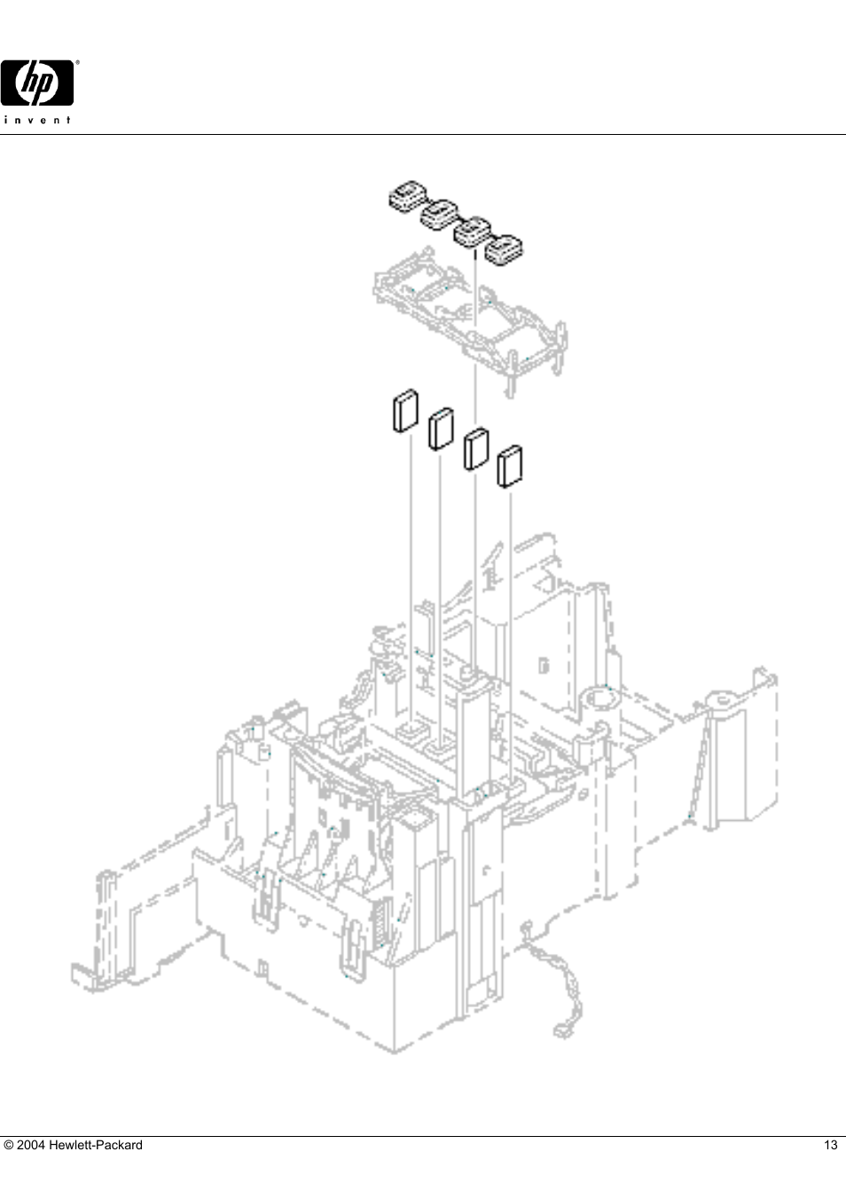 Deskjet 1200c, Hp parts reference guide, Right chassis parts | HP 1200C User Manual | Page 13 / 14