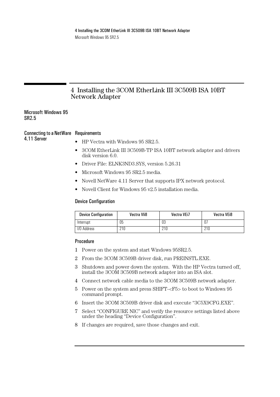 HP 3C509B ISA User Manual | Page 12 / 39
