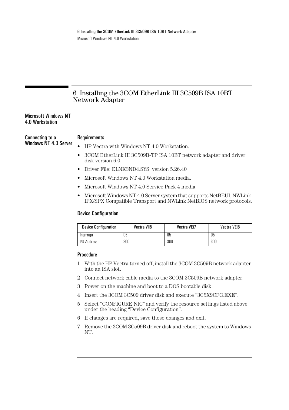 HP 3C509B ISA User Manual | Page 18 / 39