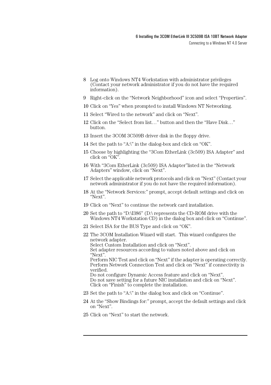 HP 3C509B ISA User Manual | Page 19 / 39