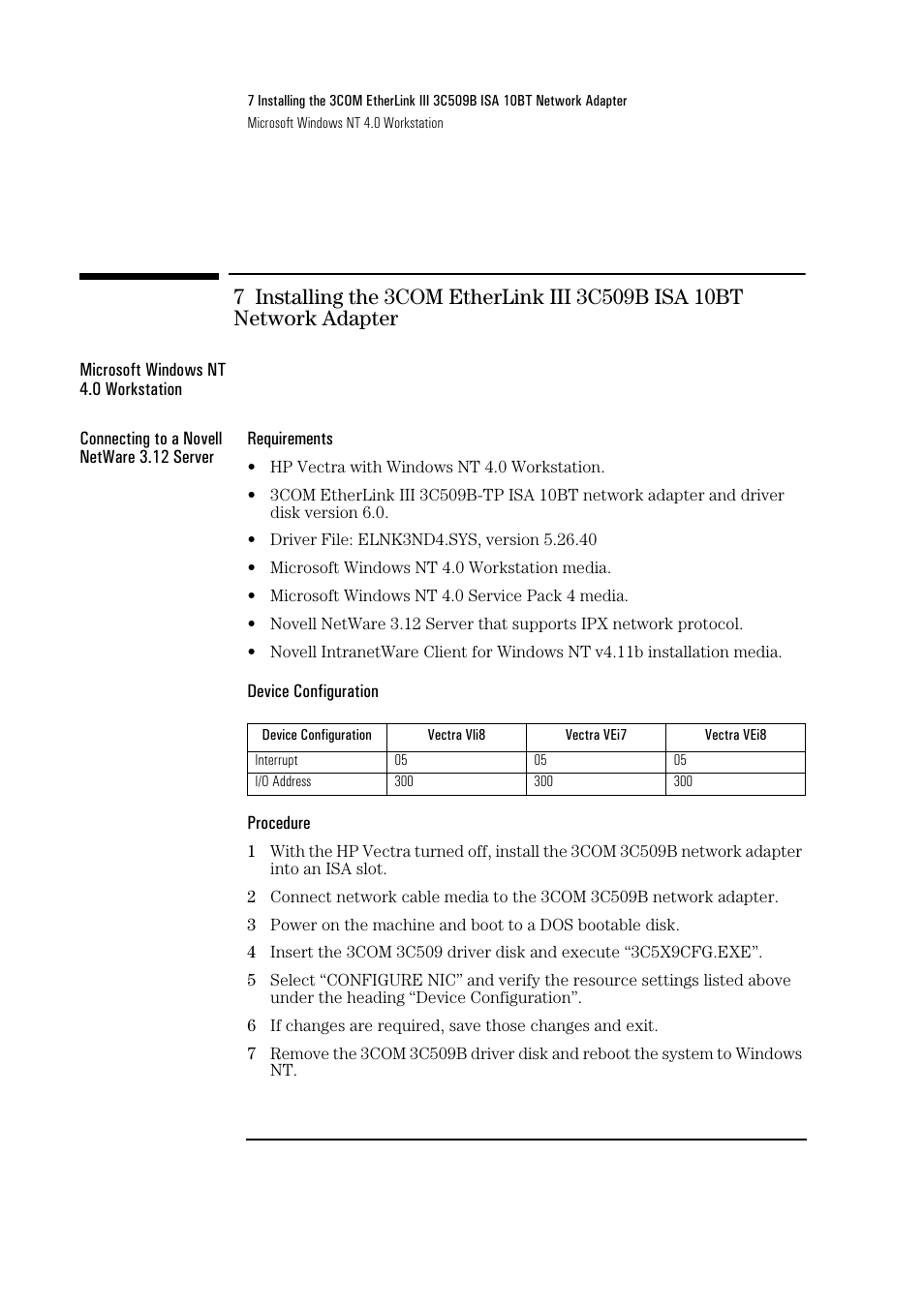 HP 3C509B ISA User Manual | Page 21 / 39