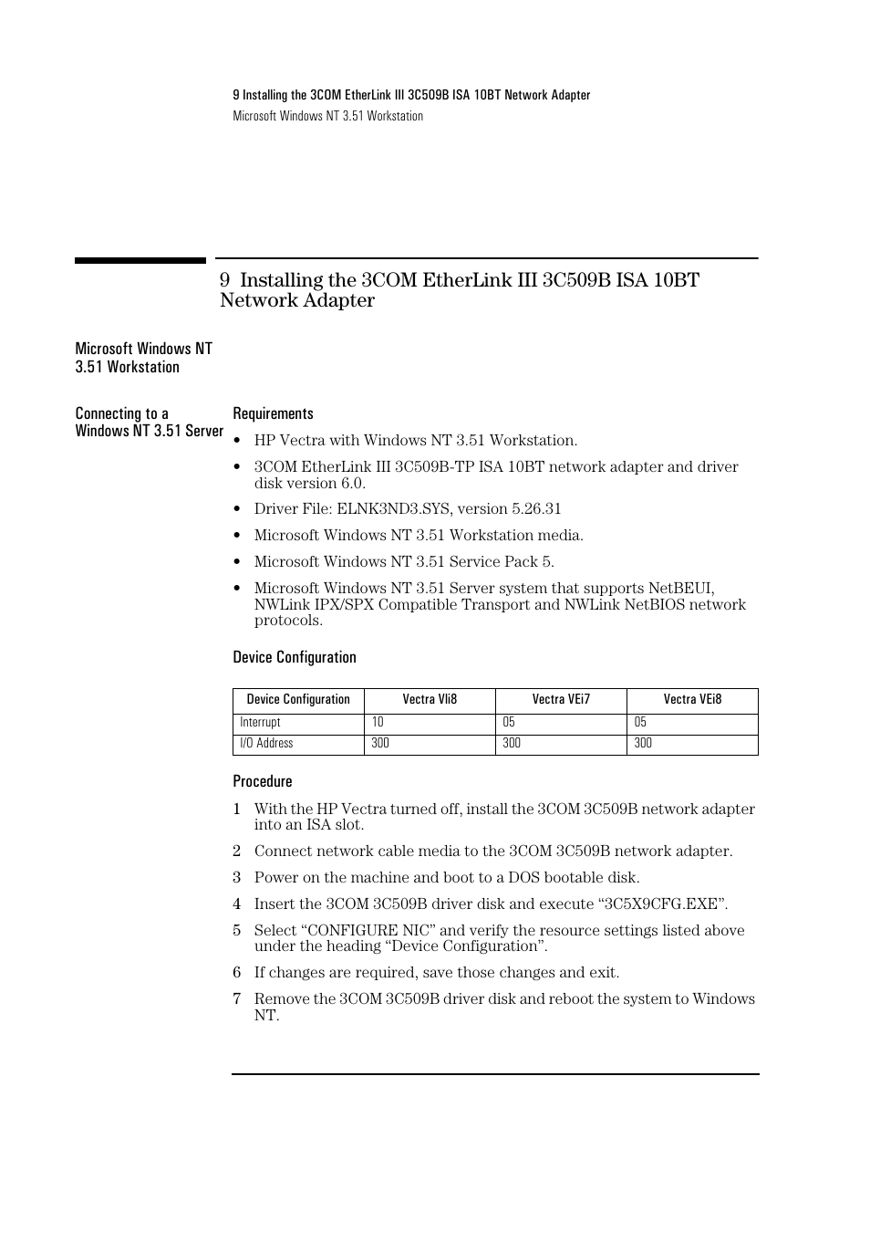 HP 3C509B ISA User Manual | Page 27 / 39