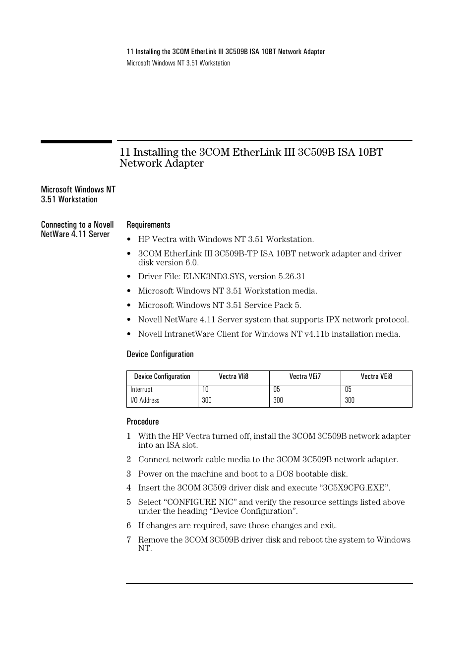HP 3C509B ISA User Manual | Page 31 / 39