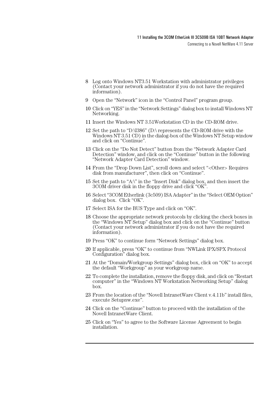 HP 3C509B ISA User Manual | Page 32 / 39