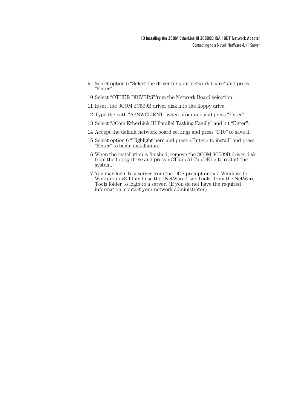 HP 3C509B ISA User Manual | Page 37 / 39