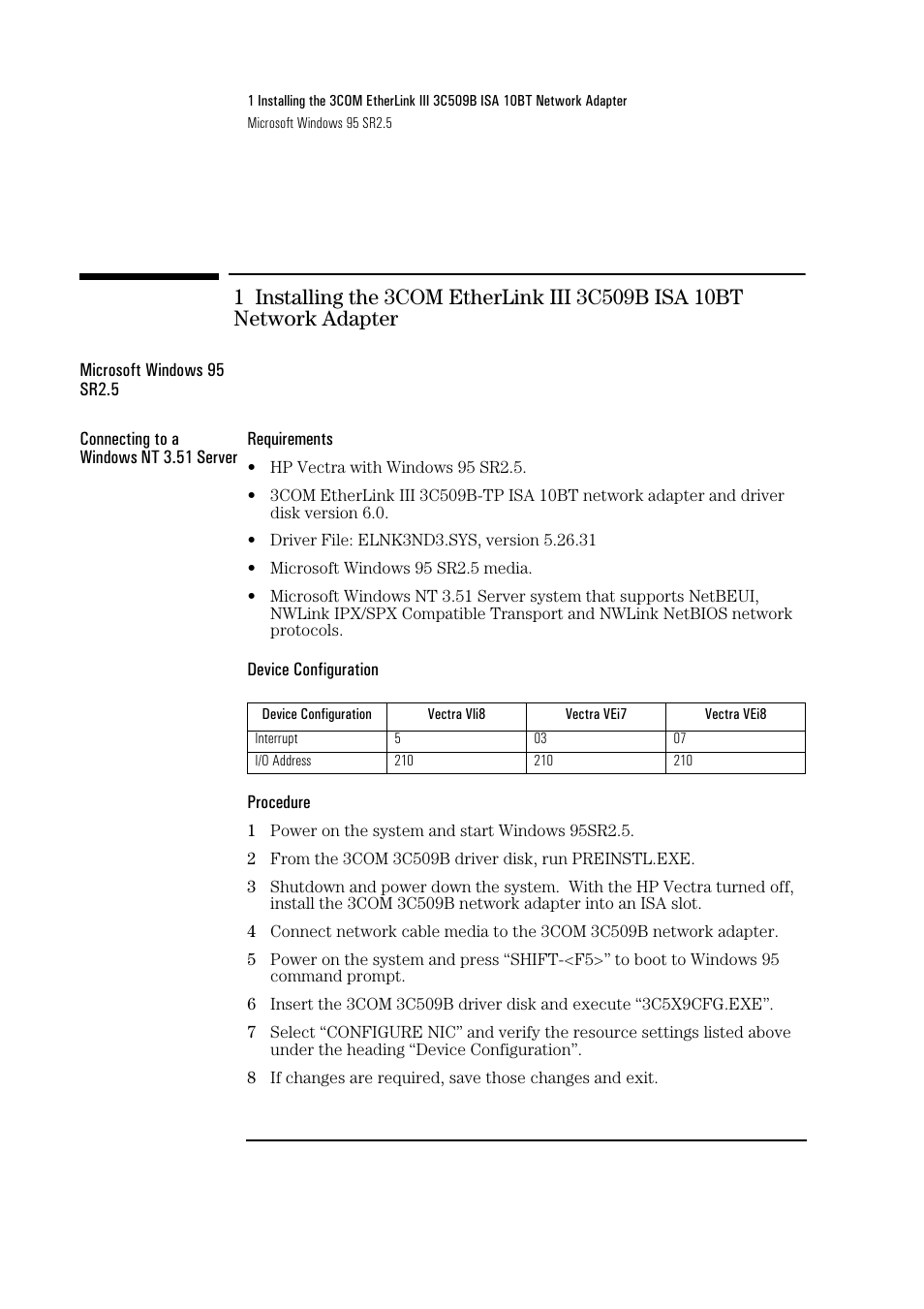 HP 3C509B ISA User Manual | Page 5 / 39