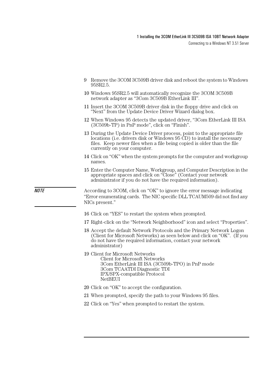 HP 3C509B ISA User Manual | Page 6 / 39