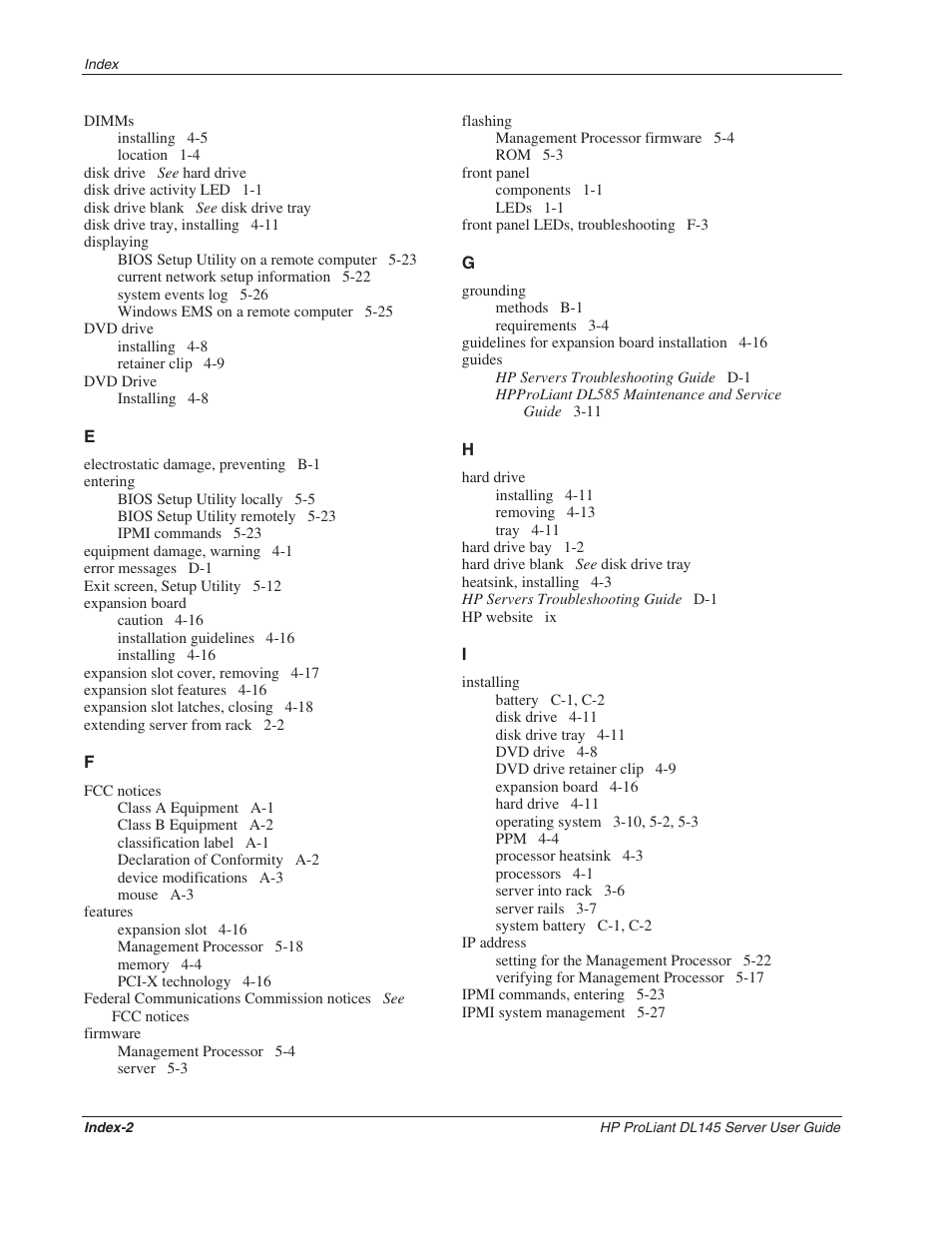 HP ProLiant DL145 User Manual | Page 102 / 105