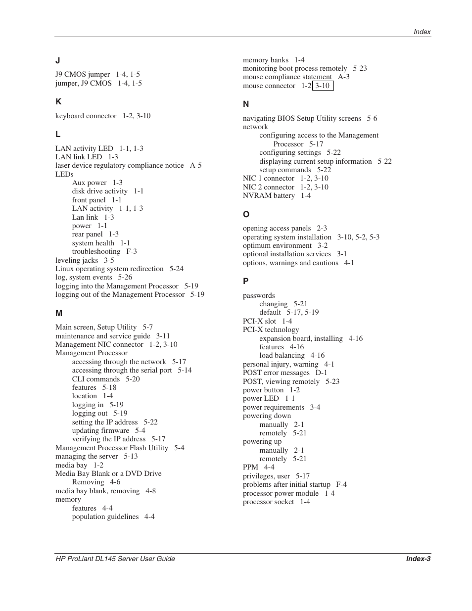 HP ProLiant DL145 User Manual | Page 103 / 105