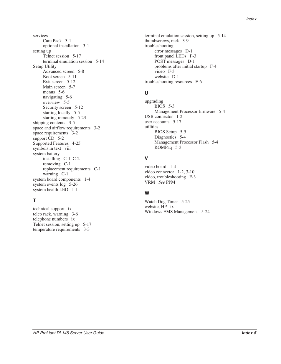 HP ProLiant DL145 User Manual | Page 105 / 105