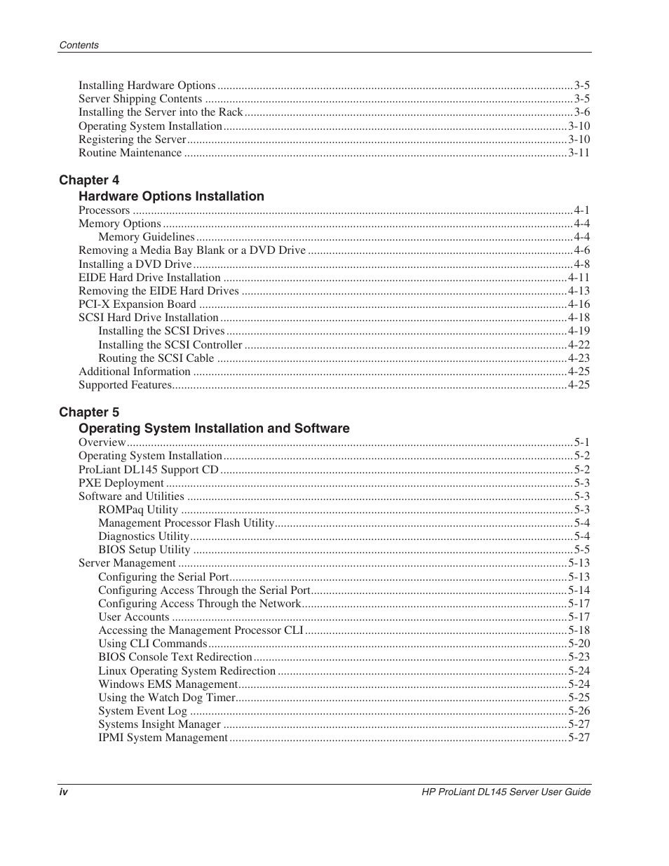 HP ProLiant DL145 User Manual | Page 4 / 105