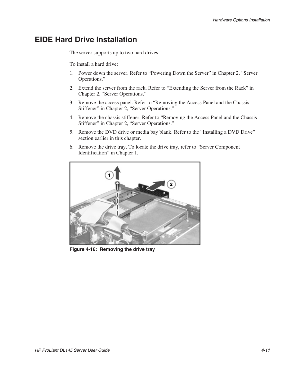 Eide hard drive installation, Eide hard drive installation -11 | HP ProLiant DL145 User Manual | Page 41 / 105