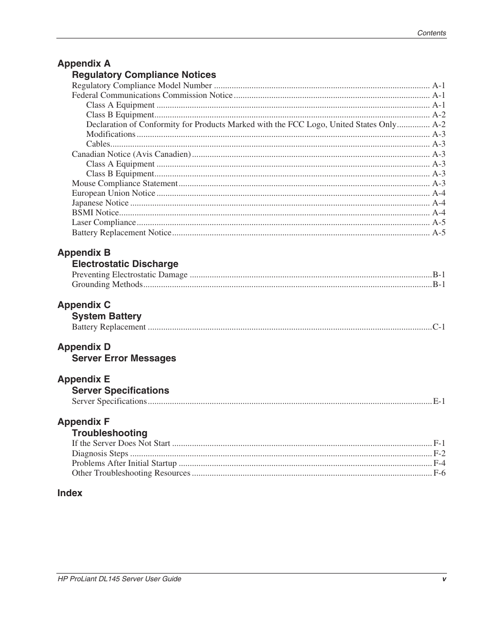 HP ProLiant DL145 User Manual | Page 5 / 105