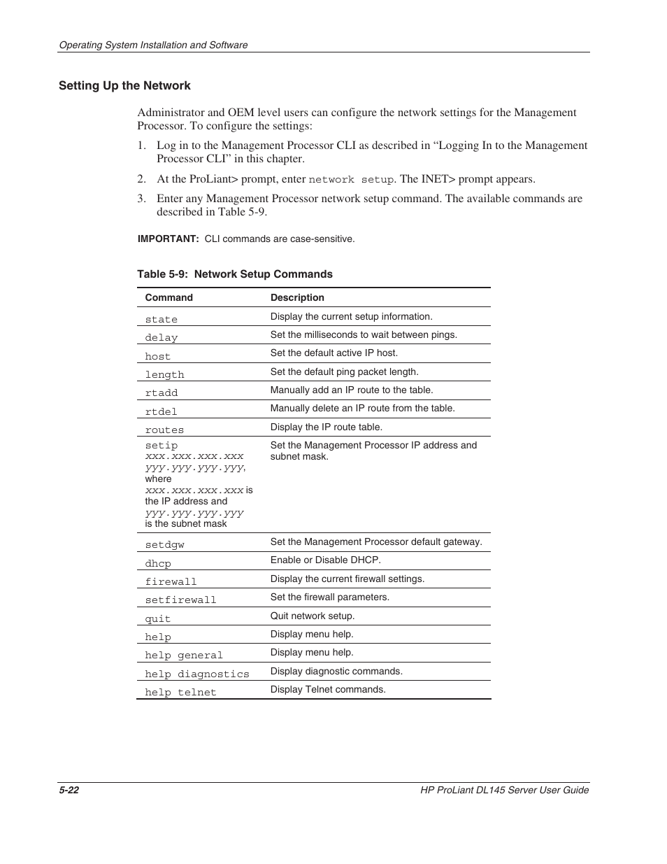 Setting up the network | HP ProLiant DL145 User Manual | Page 77 / 105