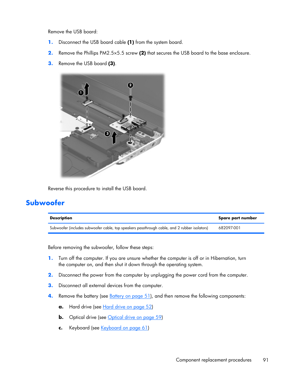 Subwoofer | HP DV6 User Manual | Page 99 / 130