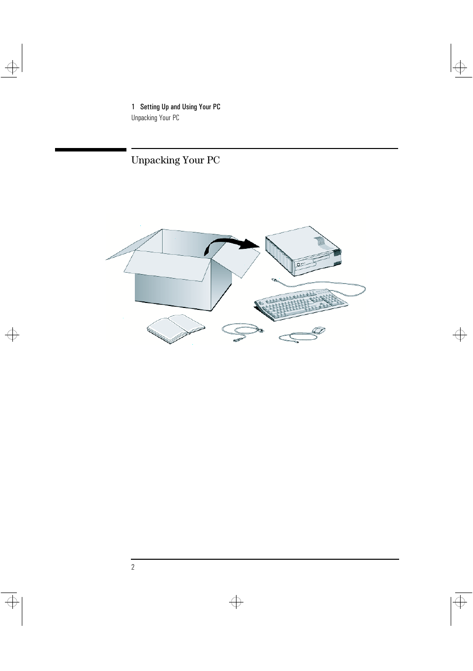 Unpacking your pc | HP NetVectra N20 User Manual | Page 8 / 38