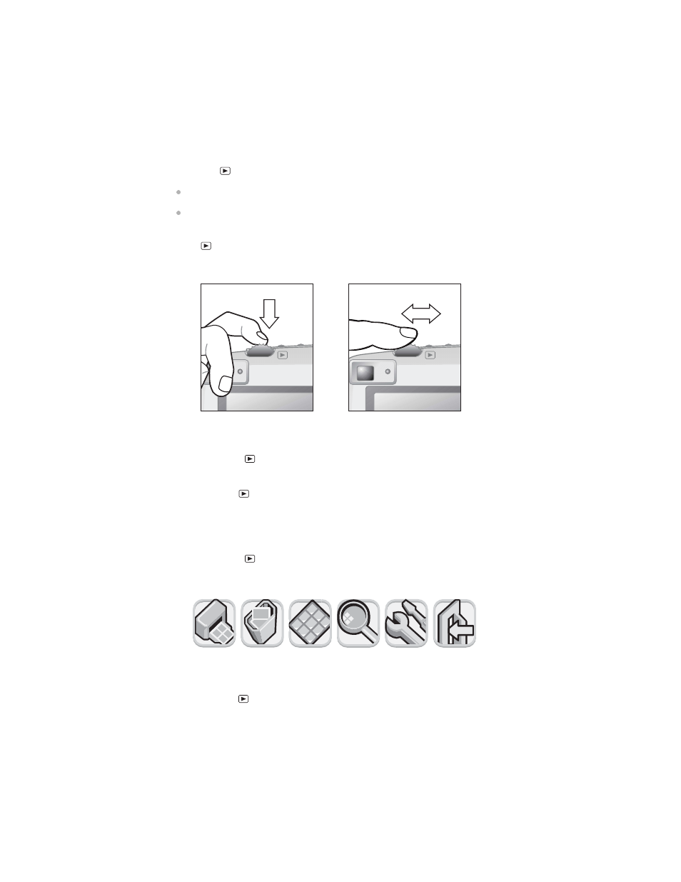 To review your images, To navigate the menus, Using the control dial | HP 318 User Manual | Page 14 / 88