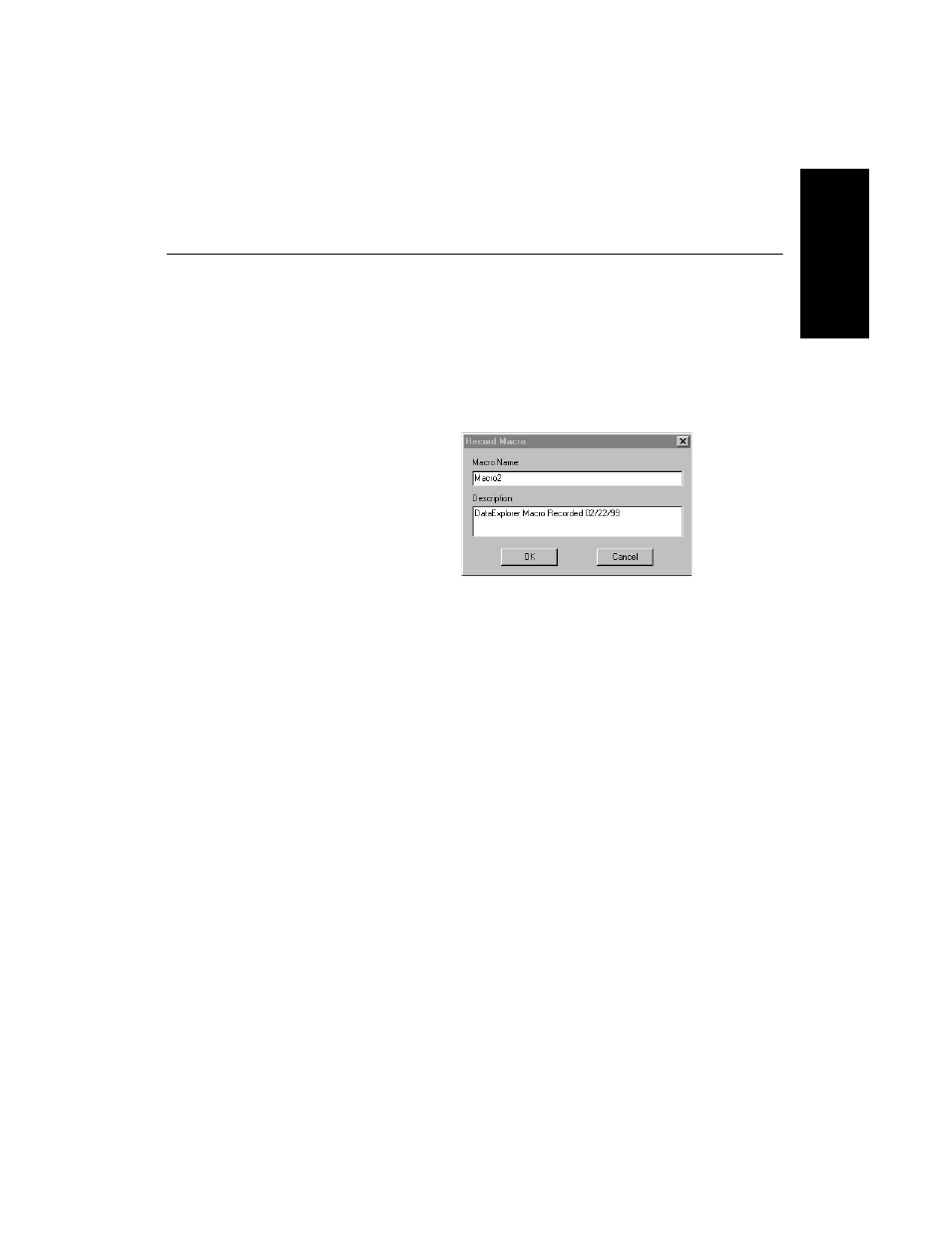 2 recording a macro, Recording a macro | HP Data Explorer 4 Series User Manual | Page 307 / 447