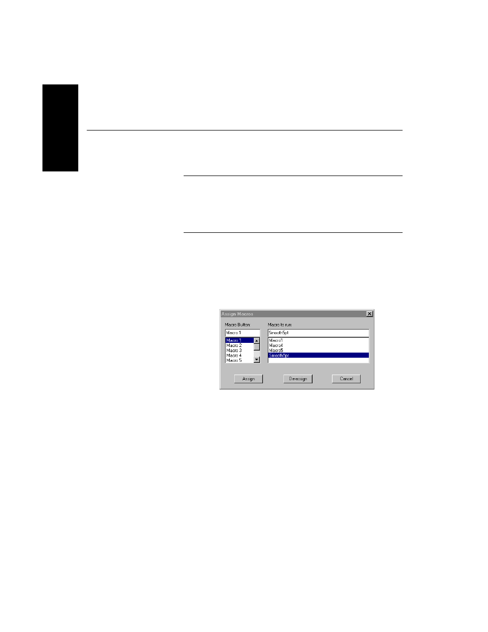 3 assigning macros to buttons, Assigning macros to buttons | HP Data Explorer 4 Series User Manual | Page 308 / 447