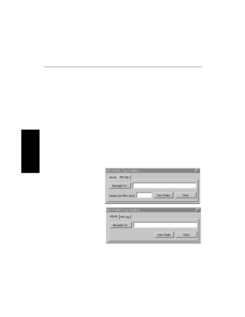 C.7 using ms fit/ms tag toolbox, Using ms fit/ms tag toolbox | HP Data Explorer 4 Series User Manual | Page 414 / 447