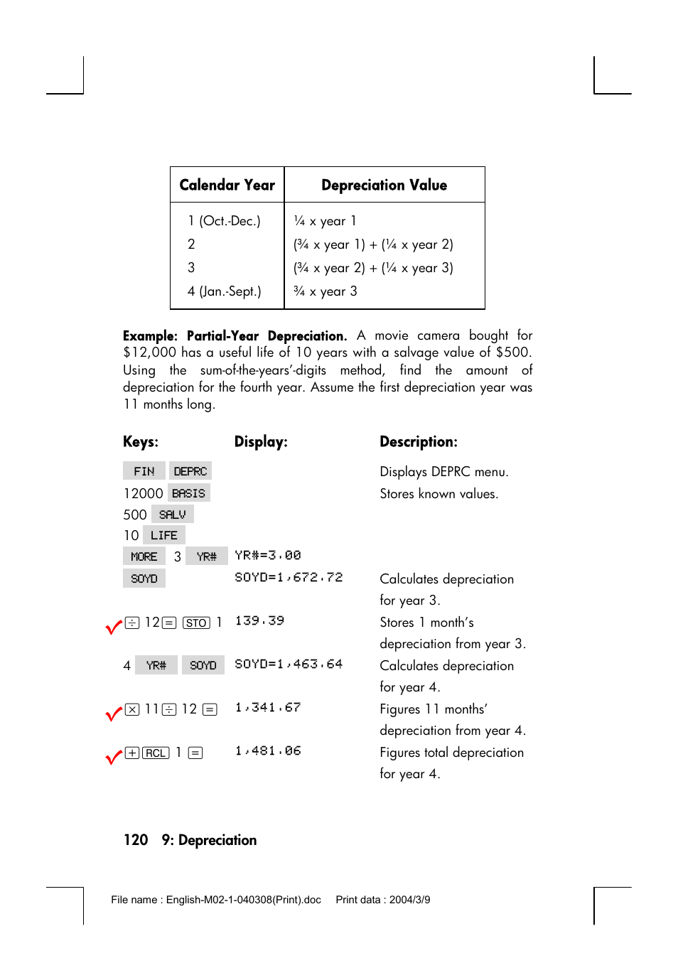 Vv v | HP 17bII+ User Manual | Page 120 / 310