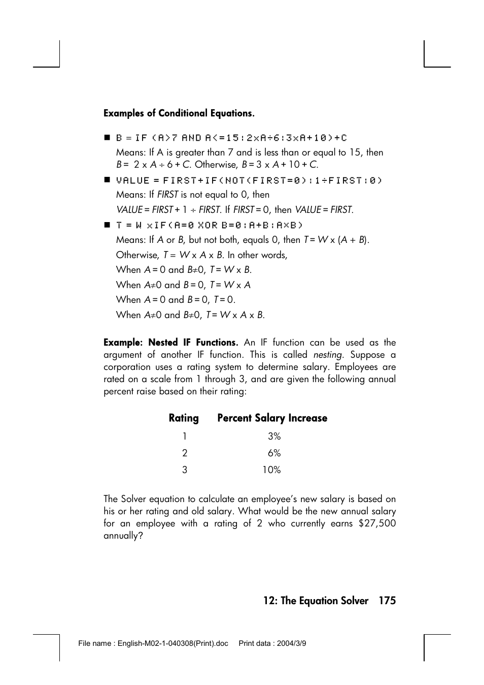 HP 17bII+ User Manual | Page 175 / 310