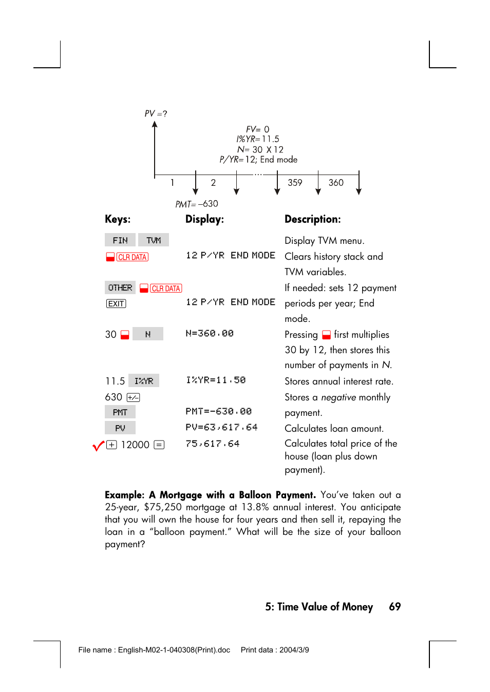 HP 17bII+ User Manual | Page 69 / 310