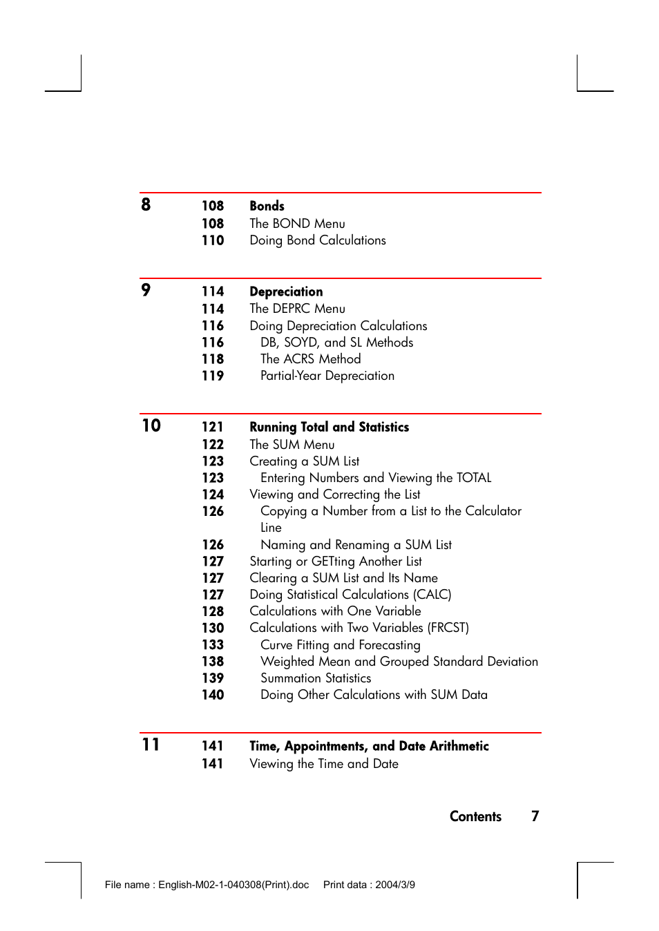 HP 17bII+ User Manual | Page 7 / 310