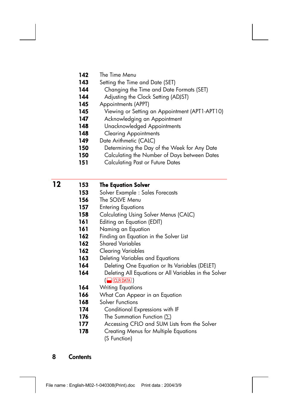 HP 17bII+ User Manual | Page 8 / 310
