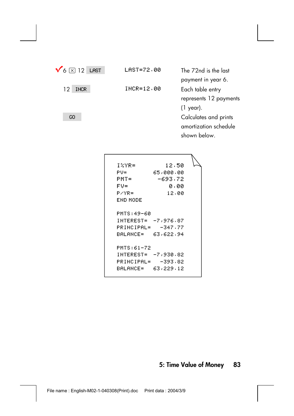 HP 17bII+ User Manual | Page 83 / 310