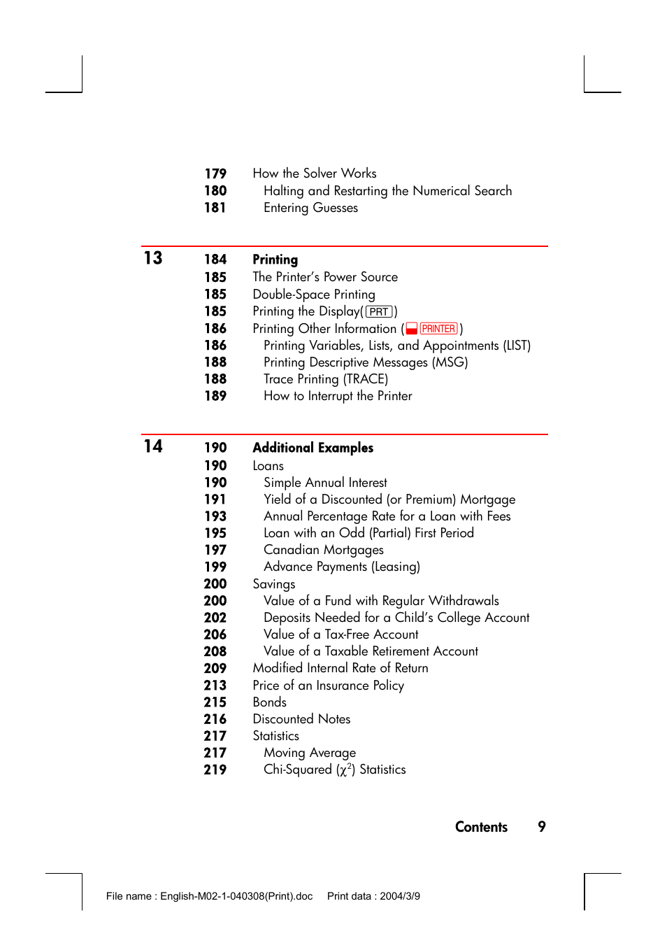 HP 17bII+ User Manual | Page 9 / 310