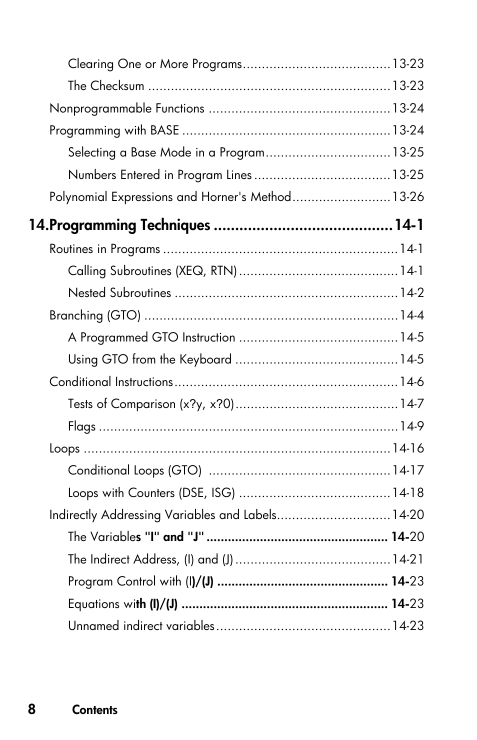 Programming techniques -1 | HP 35s Scientific Calculator User Manual | Page 10 / 382